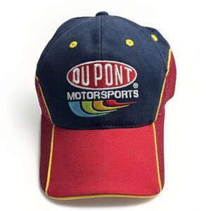 Vintage Jeff Gordon #24 DuPont Motorsports NASCAR Red Navy Hat – Winner’s Circle